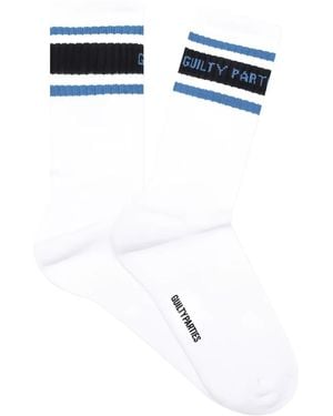 Wacko Maria Gestreifte Socken (2Er-Set) - Blau