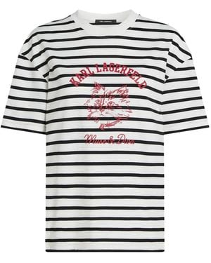 KARL LAGERFELD Ikon Choupette Muse T-Shirt - White