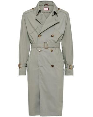 Brunello Cucinelli Waterbestendige Trenchcoat - Grijs