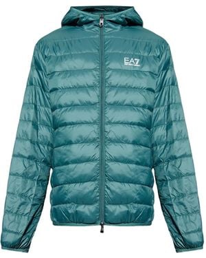 EA7 Hooded Quilted Jacket - Green