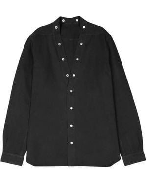Rick Owens Larry Press-Stud Shirt - Black