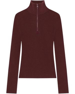 Courreges Maglione Con Zip - Viola