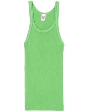 RE/DONE Ribbed-Knit Tank Top - Green