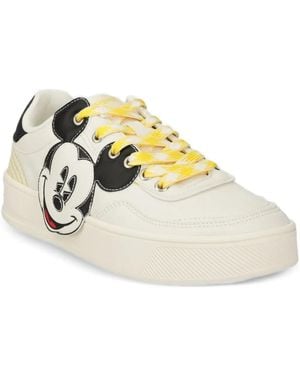 Desigual Mickey-Mouse Embroidered Sneakers - Metallic