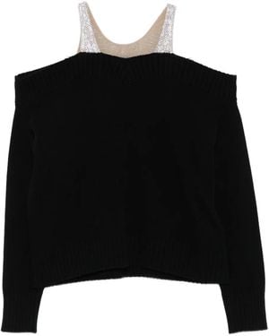 GIUSEPPE DI MORABITO Pullover mit Kristallen - Schwarz
