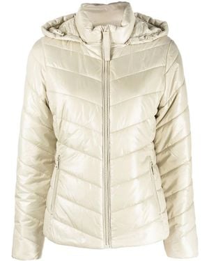 Calvin Klein Hooded Padded Jacket - Natural