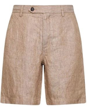 MC2 Saint Barth Herringbone Bermuda Shorts - Natural