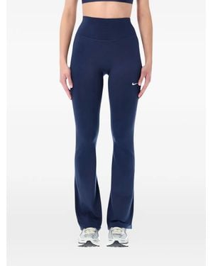 Nike High-Waisted Logo-Detail Leggings - Blue