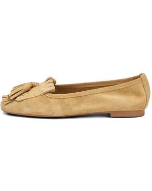 Frau Fringed Tassel Loafers - White
