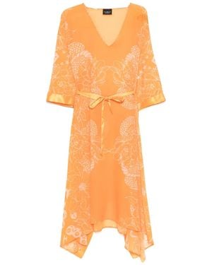 John Richmond Robe De Plage À Imprimé Abstrait - Orange