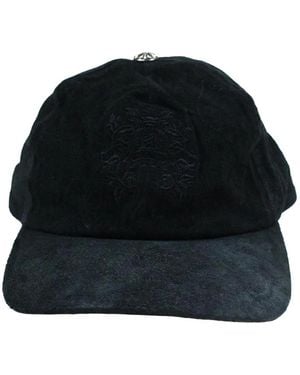 Chrome Hearts Five-Panel Suede Baseball Cap - Black