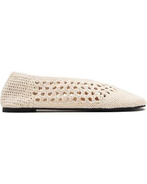 Stella McCartney クロシェ フラットシューズ - ナチュラル