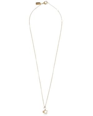 COACH Signature Pendant Necklace - White