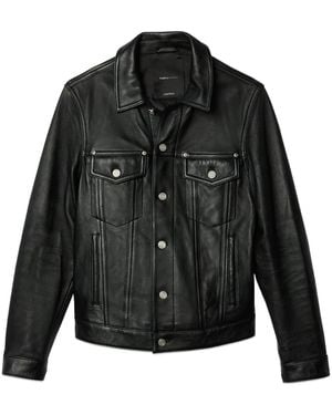 Purple Brand Leather Jacket - Black