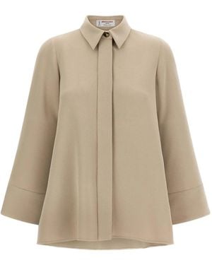 Alberto Biani Concealed-Button Shirt - Natural