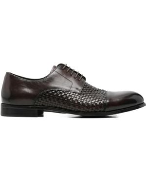 Alberto Gozzi Woven-Panel Derby Shoes - White