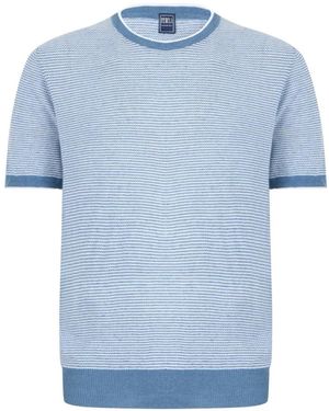 Fedeli Striped T-Shirt - Blue