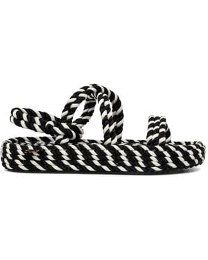 Bohonomad Bahamas Braided Rope Sandals - White