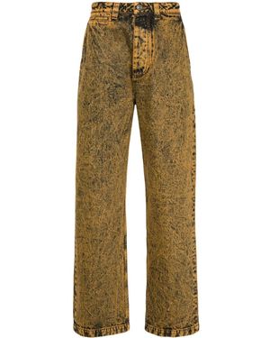 Marni Marble-Dyed Tapered Jeans - Natural