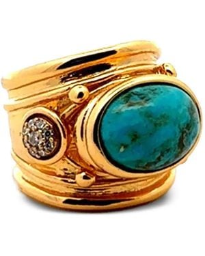 Gas Bijoux Simone Zircon Side Ring - Green