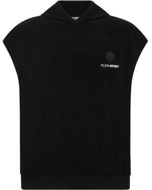 Philipp Plein Sleeveless Vest Hoodie - Black