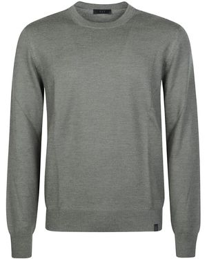 Fay Crew-Neck Wool Jumper - Grey