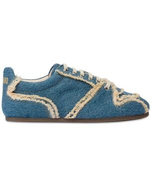 Moschino Baskets À Bords Francs - Bleu