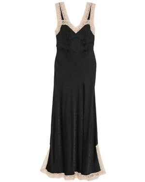 RIXO London Keily Lace-Trim Maxi Dress - Black