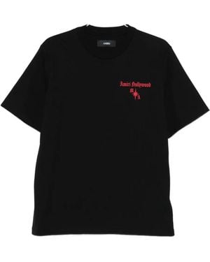 Amiri Hollywood Logo-Print T-Shirt - Black