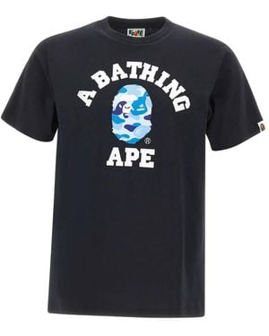 A Bathing Ape Abc Camo University T-Shirt - Black