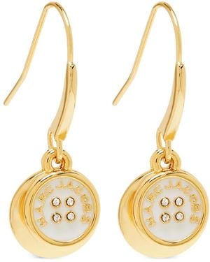 Marc Jacobs Button Drop Earrings - Metallic