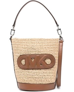 Michael Kors Bolso bombonera con parche del logo - Blanco