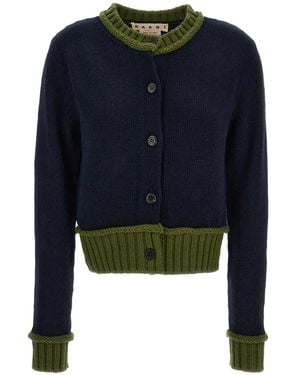 Marni Cropped-Cardigan - Blau