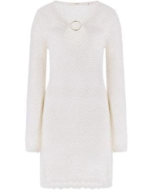 Guess Bodycon Crocheted Dress - White