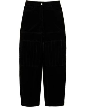 Twinset Quilted Velvet Trousers - Black