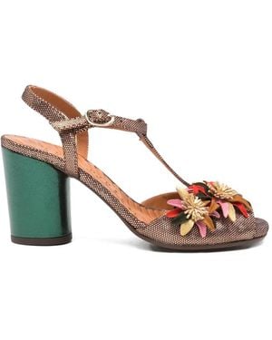 Chie Mihara Sandales Uliva À Fleurs - Brown