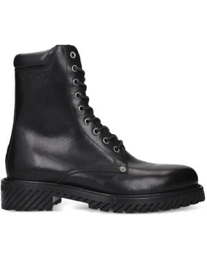 Off-White c/o Virgil Abloh Schnürstiefel Aus Leder - Schwarz