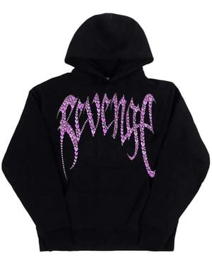 REVENGE Graphic-Print Hoodie - Black