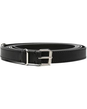 Etudes Studio Ceinture En Cuir À Boucle - White