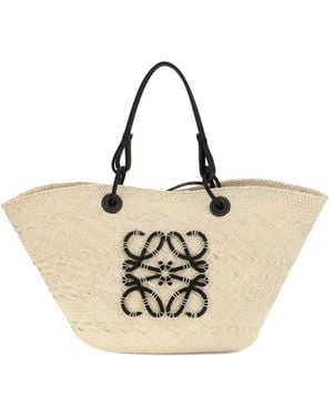 Loewe Anagram Schoudertas Met Detail - Naturel