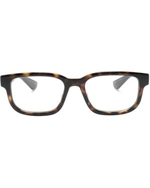 Gucci Tortoiseshell Rectangle-Frame Glasses - Brown
