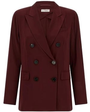Alberto Biani Double-Breasted Blazer - Purple