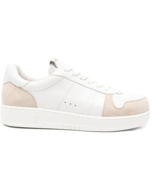 Patrizia Pepe Suede-Panelled Leather Sneakers - White