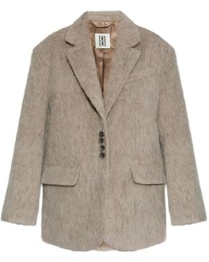 By Malene Birger Chaqueta texturizada con cierre de botón - Gris