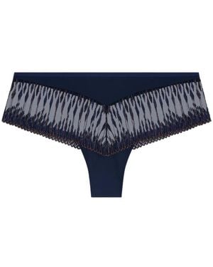 Aubade Slip Voodoo Kiss Con Ricamo - Blu