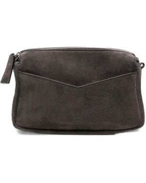 Max Mara Skipper Xs Suede Shoulder Bag - Gray