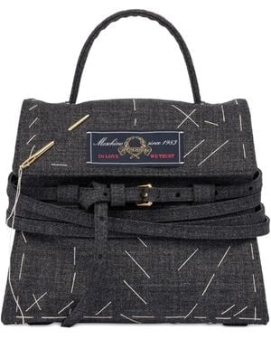 Moschino ステッチディテール ハンドバッグ - ブラック