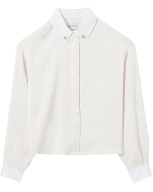 Claudie Pierlot T-Shirt À Col Boutonné - White