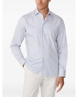 Hackett Melange Stripe Shirt - Blue