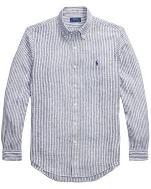 Polo Ralph Lauren Striped Linen Shirt - Blue